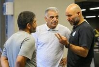 دیدار سهراب و دبیر در خانه کشتی/ عکس